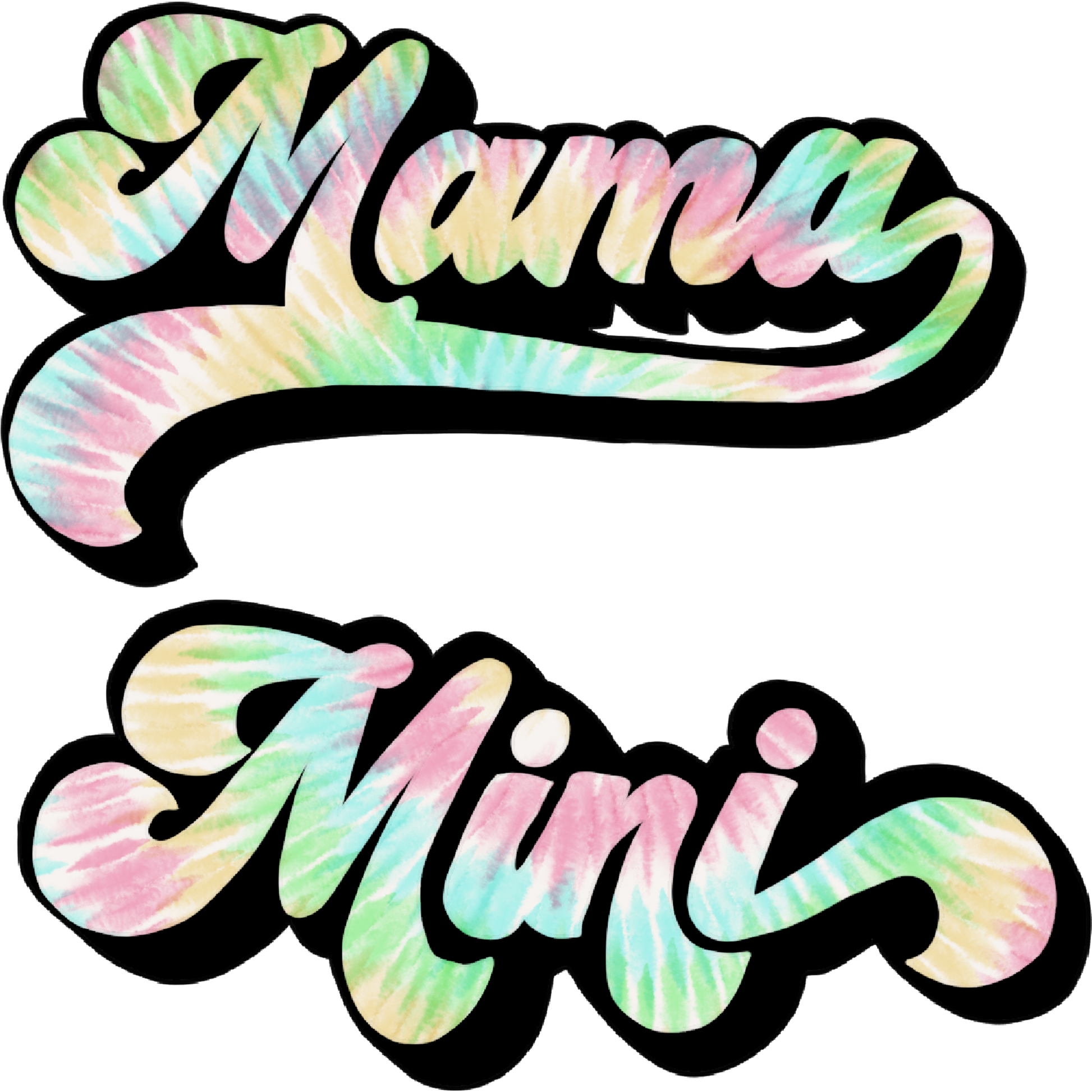 Colorful Tie-Dye Mama Mini Matching Set