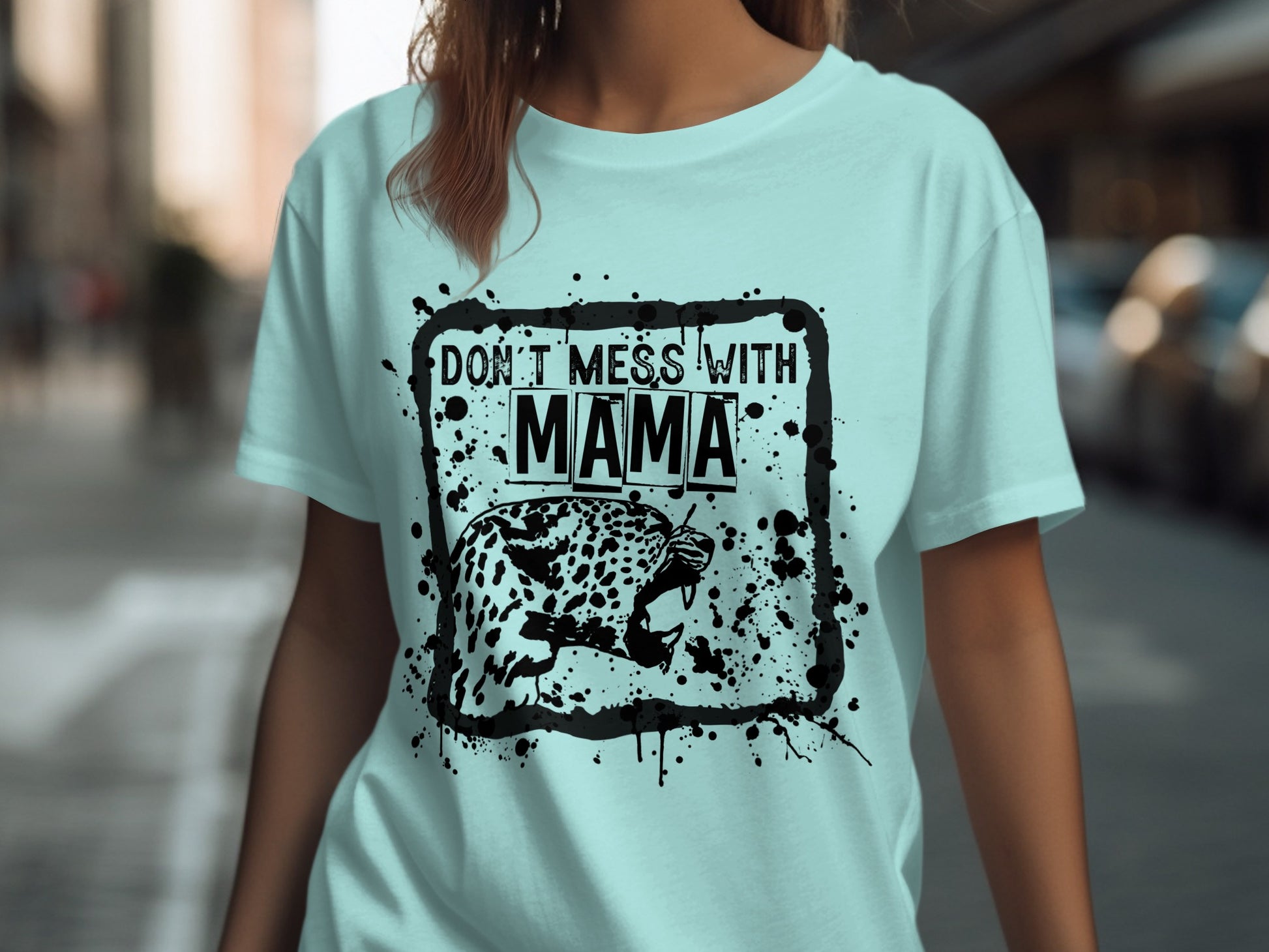 Don't Mess with Mama Leopard Graphic T-Shirt