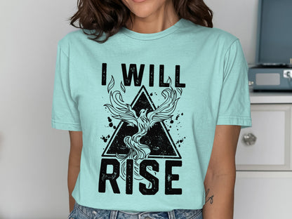 I Will Rise with Phoenix Design T-Shirt