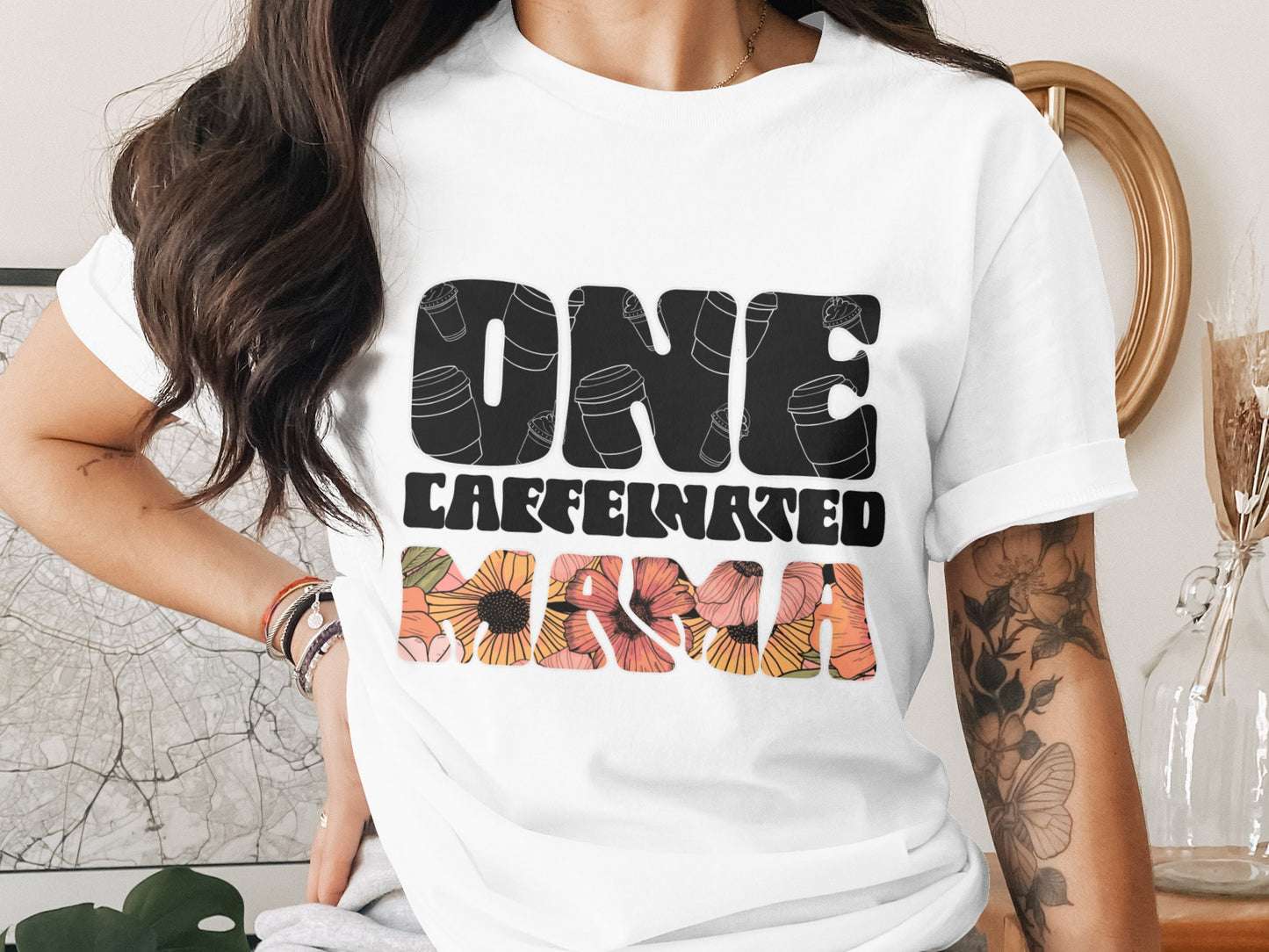 One Caffeinated Mama Graphic T-Shirt