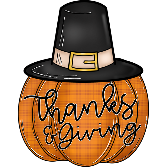 Thanks and Giving Pumpkin Thanksgiving Decoration