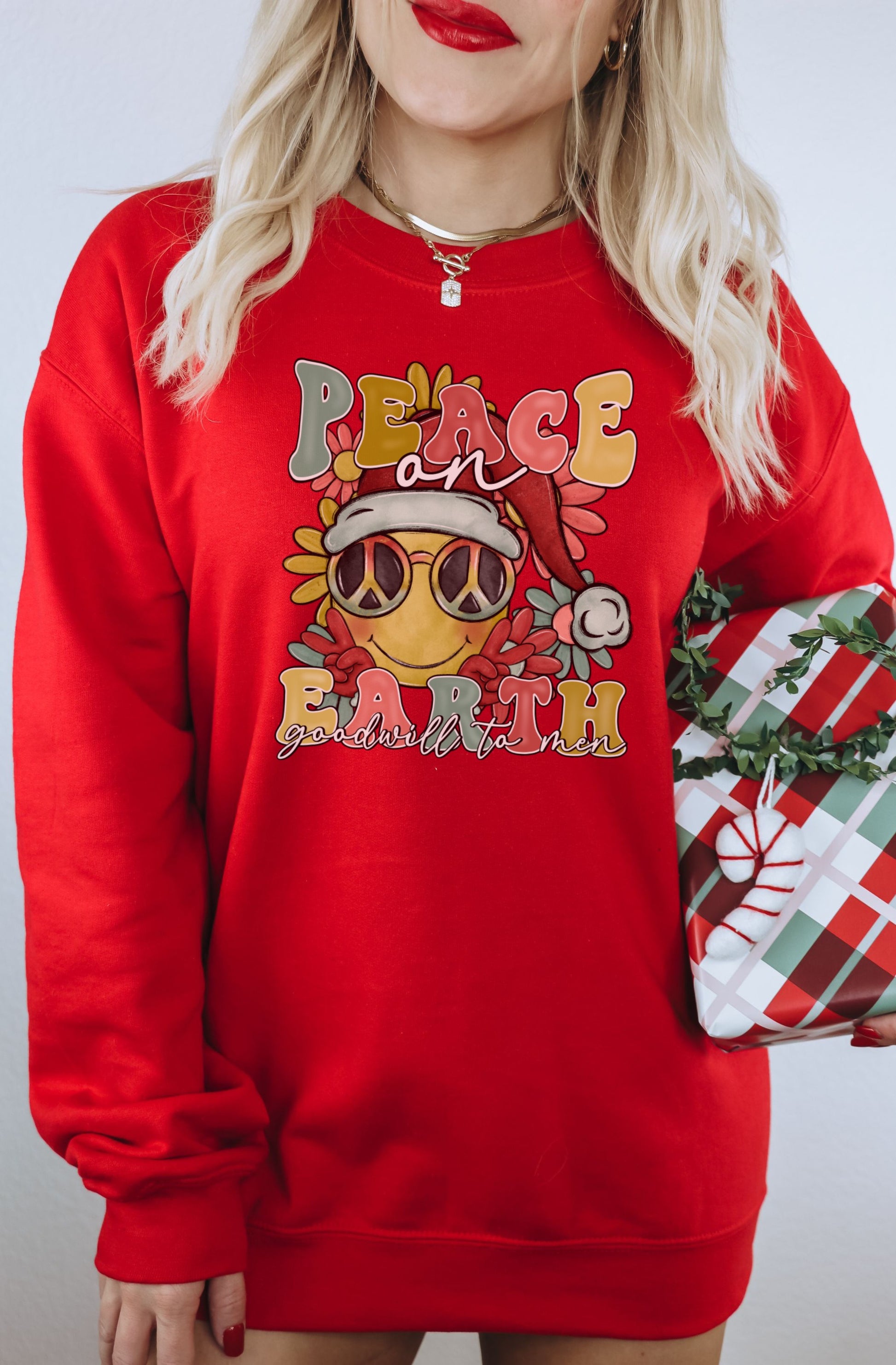 Peace on Earth Goodwill to Men Festive Sweater