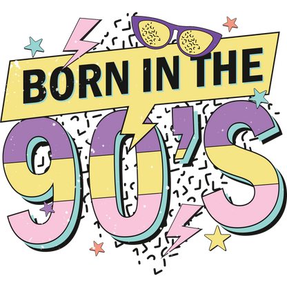 Vibrant Born in the 90's Retro Graphic Design product