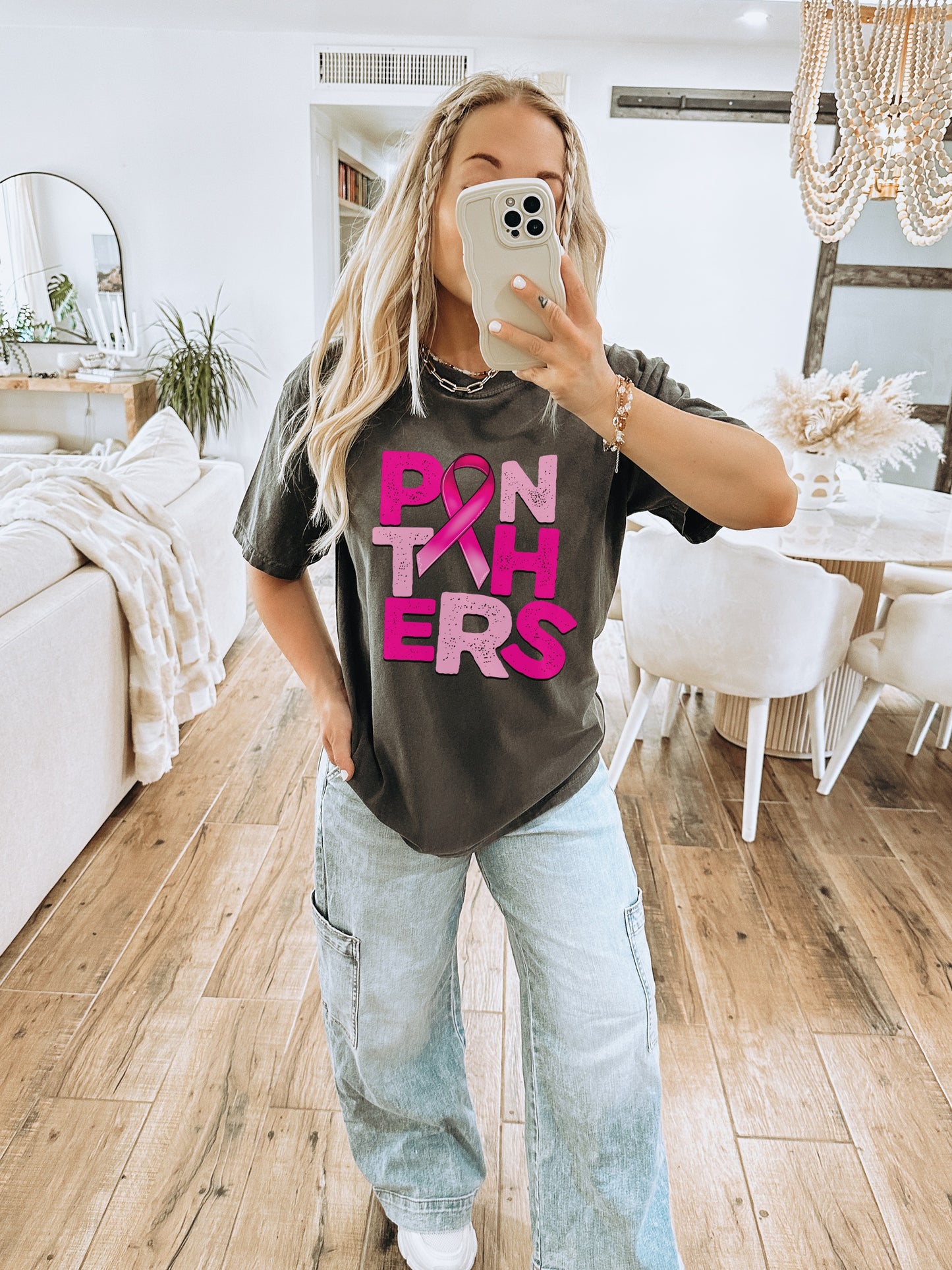 Pink Panthers Graphic Tee Breast Cancer Awareness