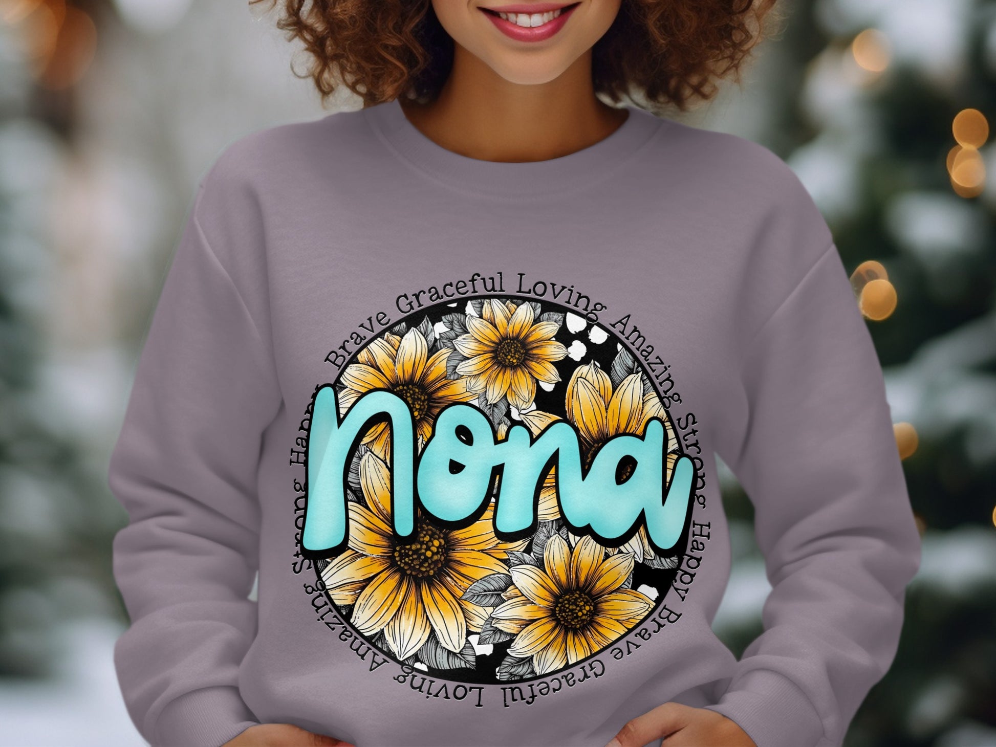 Brave Graceful Loving Amazing Strong Nona Sweatshirt