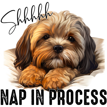 Shhhhhh Nap in Process Adorable Sleeping Dog Sign
