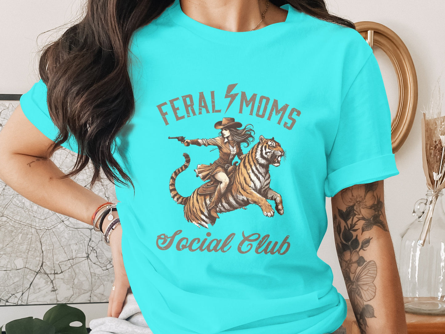 Feral Moms Social Club Retro Graphic Tee