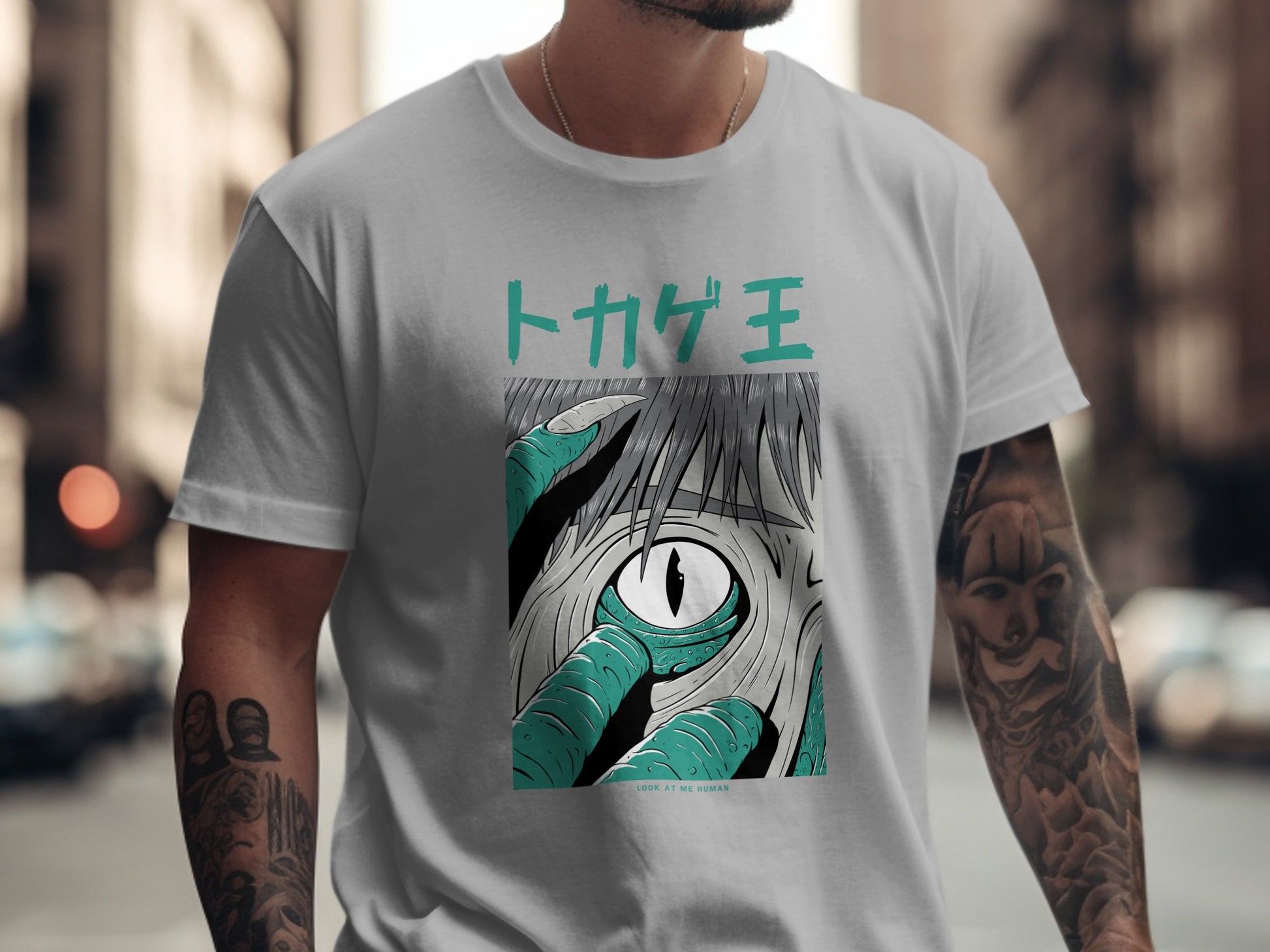 Anime Creature Graphic Tee for Men Artwork Shirt