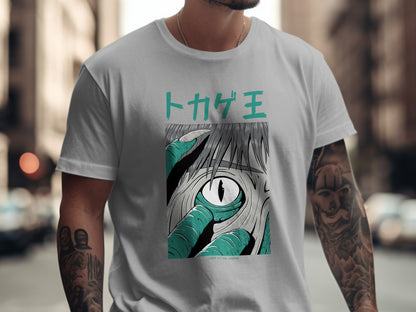 Anime Creature Graphic Tee for Men Artwork Shirt