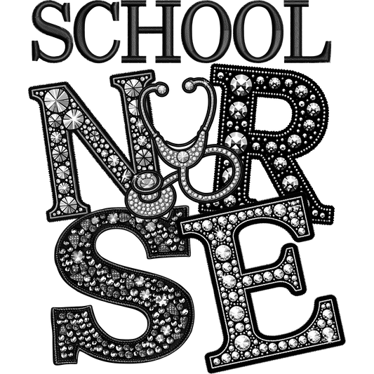 School Nurse Design with Stethoscope Graphic Product