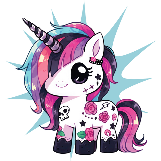 Colorful Adorable Unicorn Artwork for Kids Decor