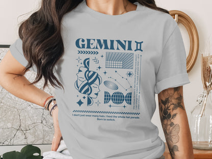 Gemini Zodiac Sign Graphic T-Shirt Astrology Product