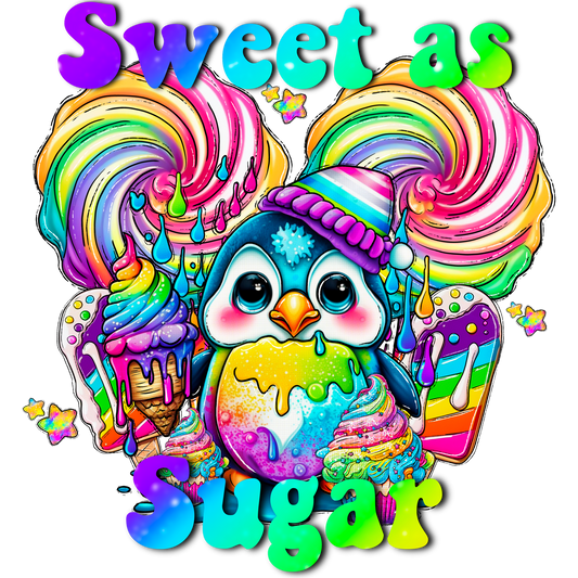 Sweet as Sugar Colorful Penguin Art product