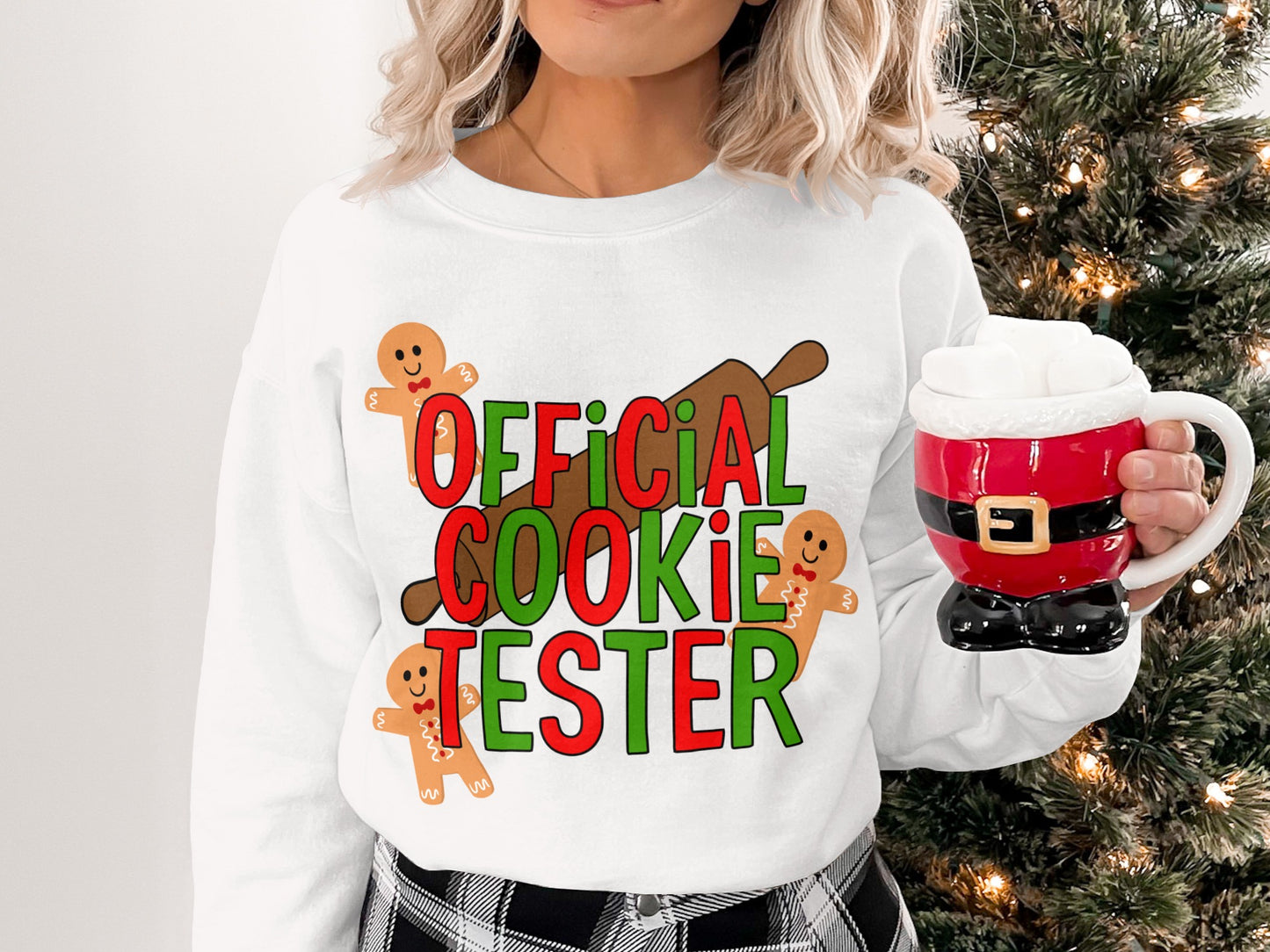 Fun Official Cookie Tester Christmas Sweatshirt