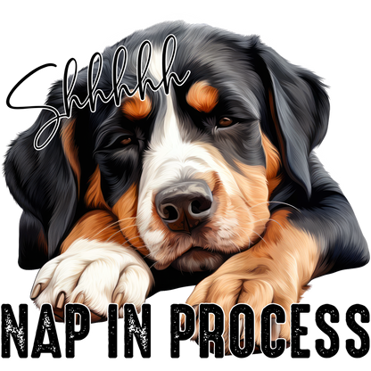 Shhh Nap In Process Cute Sleeping Dog Art Print