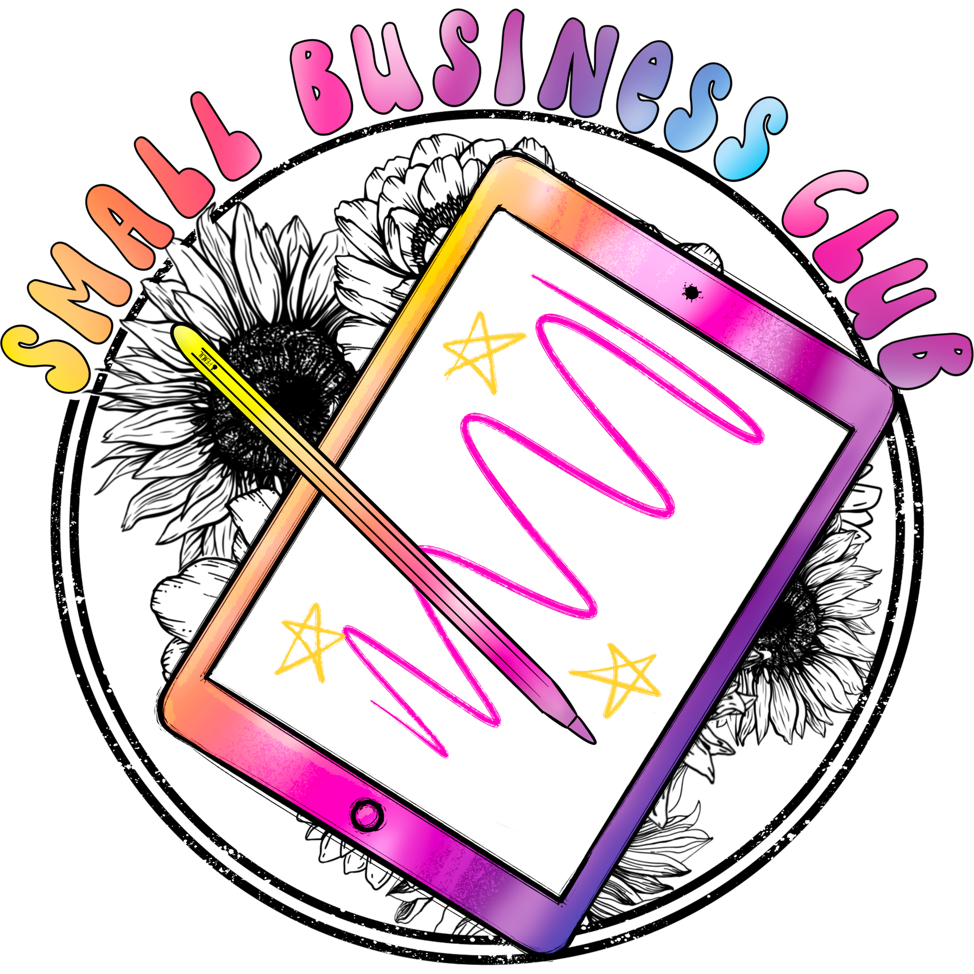Vibrant Small Business Club Digital Tablet Artwork