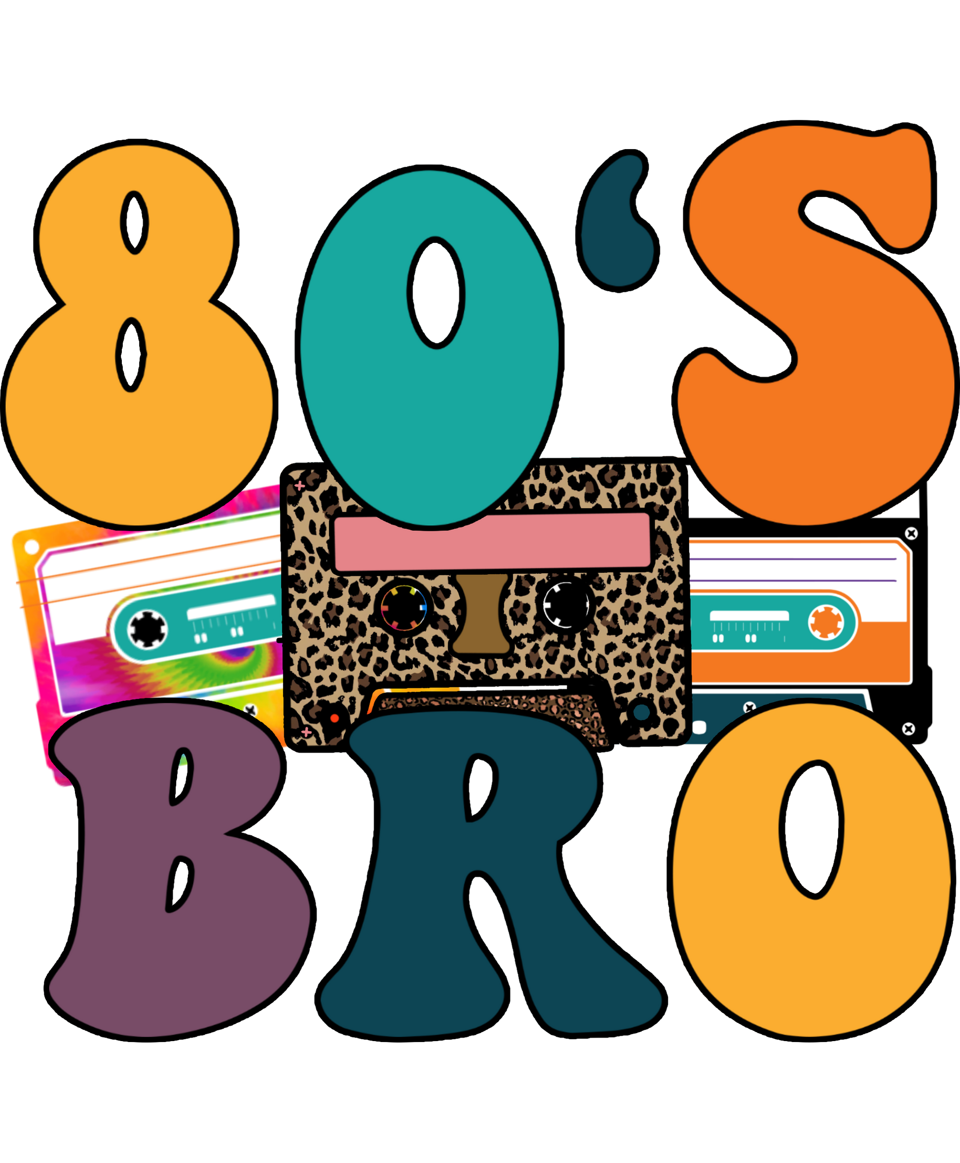 Retro 80's Bro Graphic Design Tee