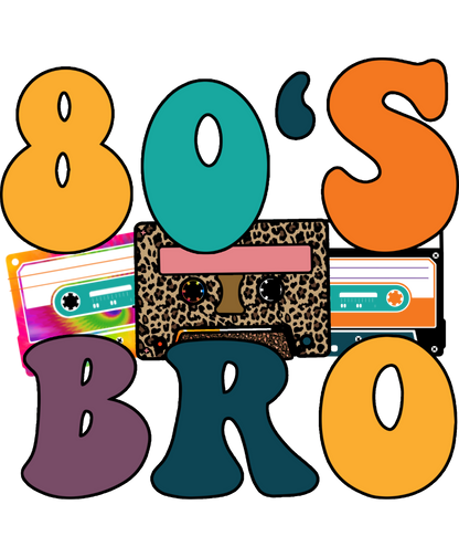 Retro 80's Bro Graphic Design Tee