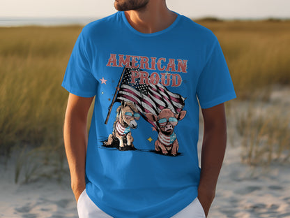 Patriotic Dogs American Proud Graphic Tee
