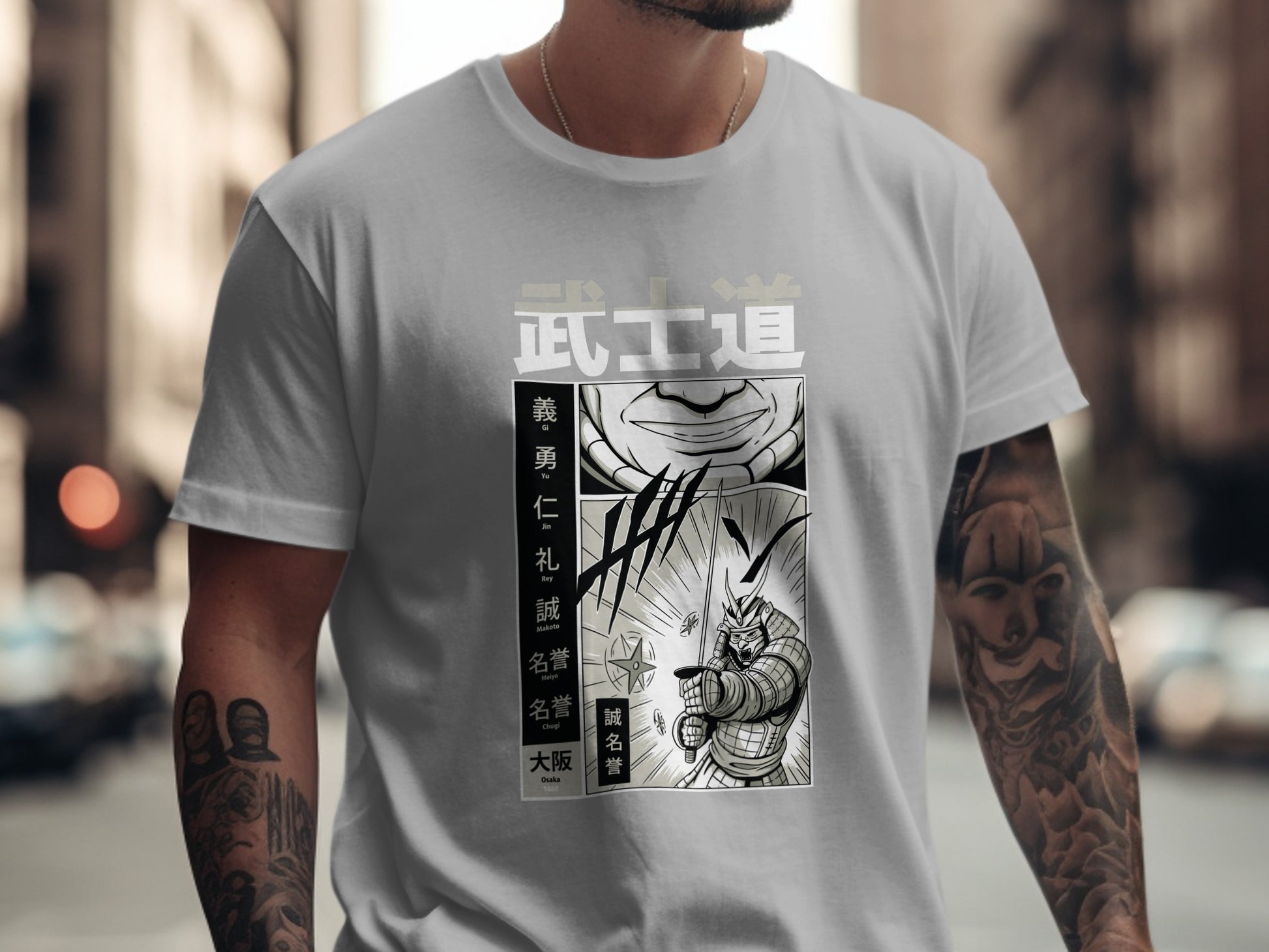 Unique Samurai Graphic Tee Anime Inspired Shirt