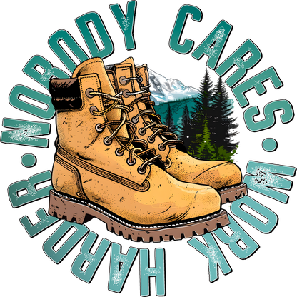Nobody Cares Work Harder Graphic Boot product