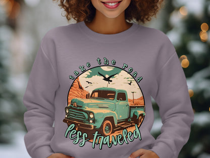 Take The Road Less Traveled Graphic Sweatshirt