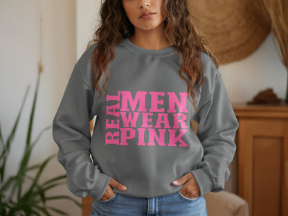 Real Men Wear Pink Graphic Sweatshirt product type