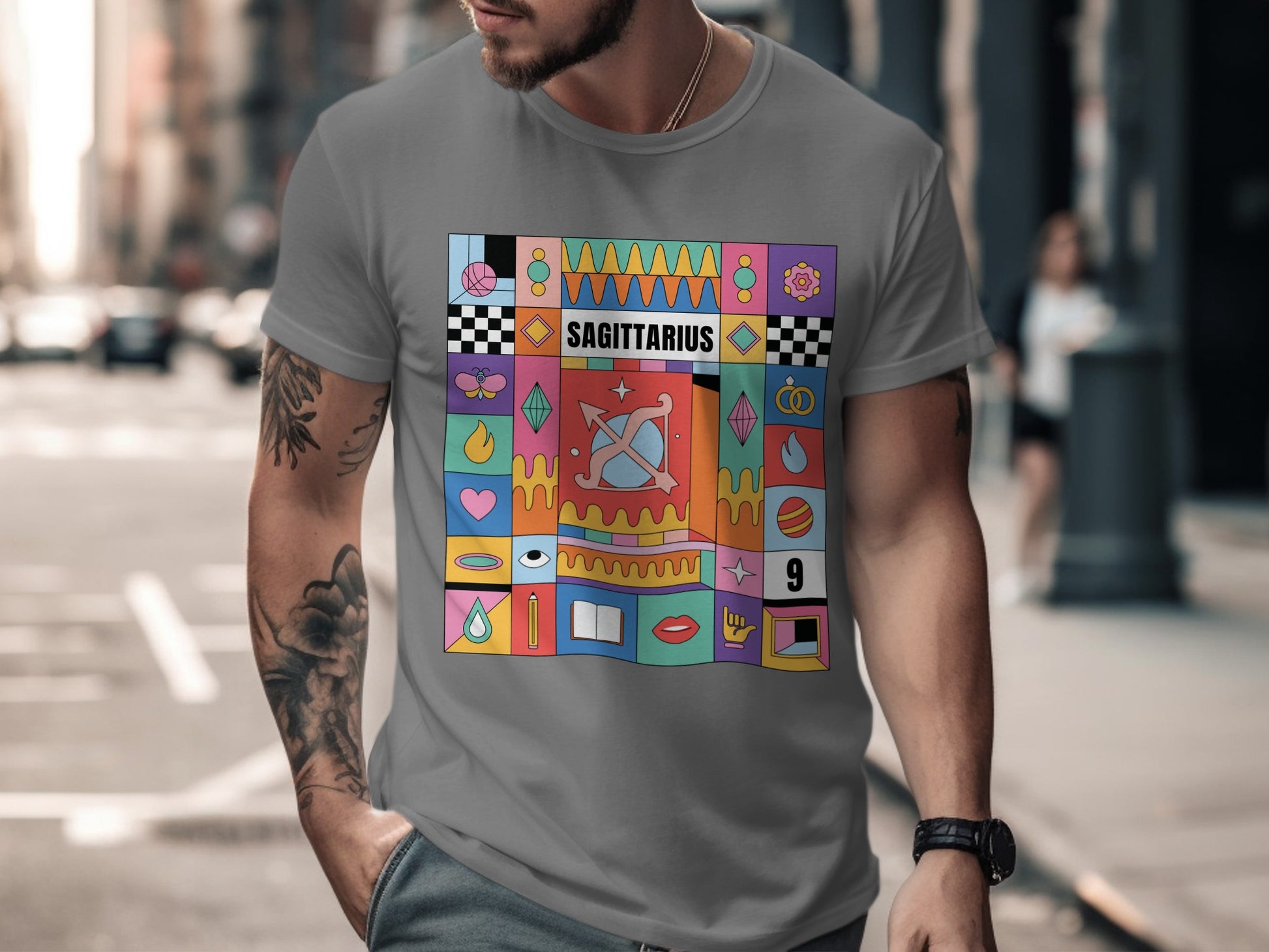 Sagittarius Astrological Symbol Design T-Shirt