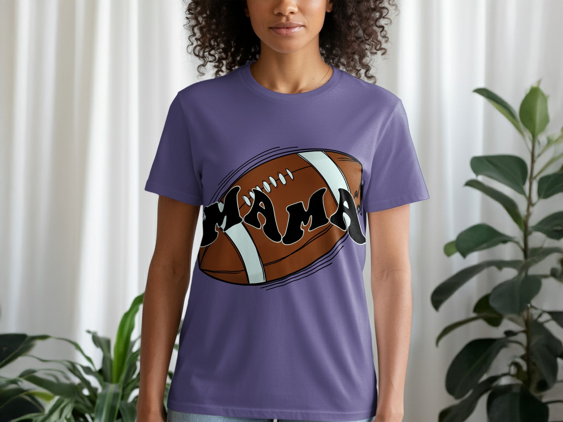 Mama Football Graphic Tee Casual Wearproduct