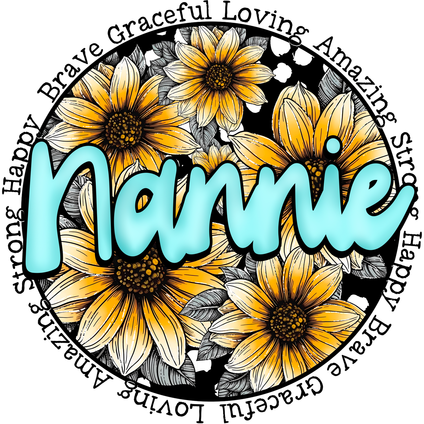 Nannie Brave Graceful Loving Amazing Strong Happy product