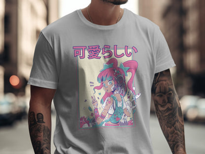 Trendy Kanji Art Anime T-Shirt for Manga Enthusiasts