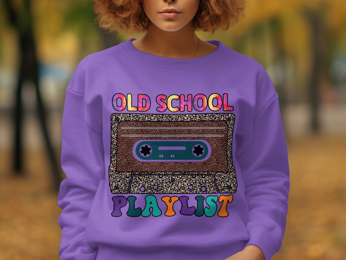 Old School Playlist Retro Cassette Graphic Sweatshirt