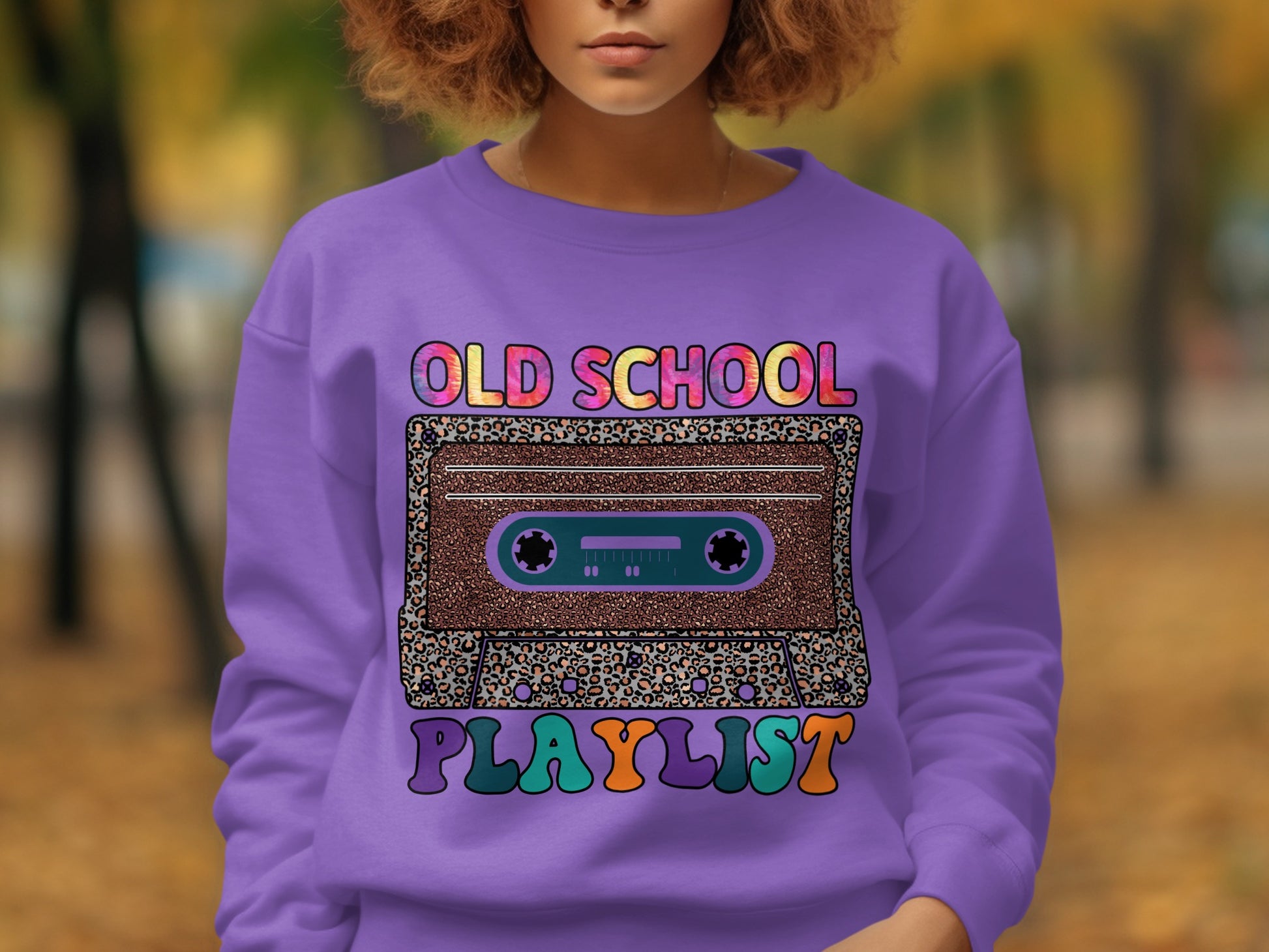 Old School Playlist Retro Cassette Graphic Sweatshirt