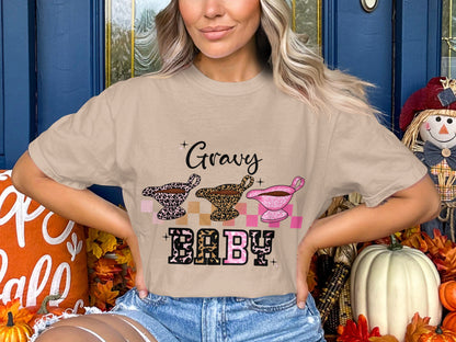 Gravy Baby Funny Thanksgiving Graphic Tee