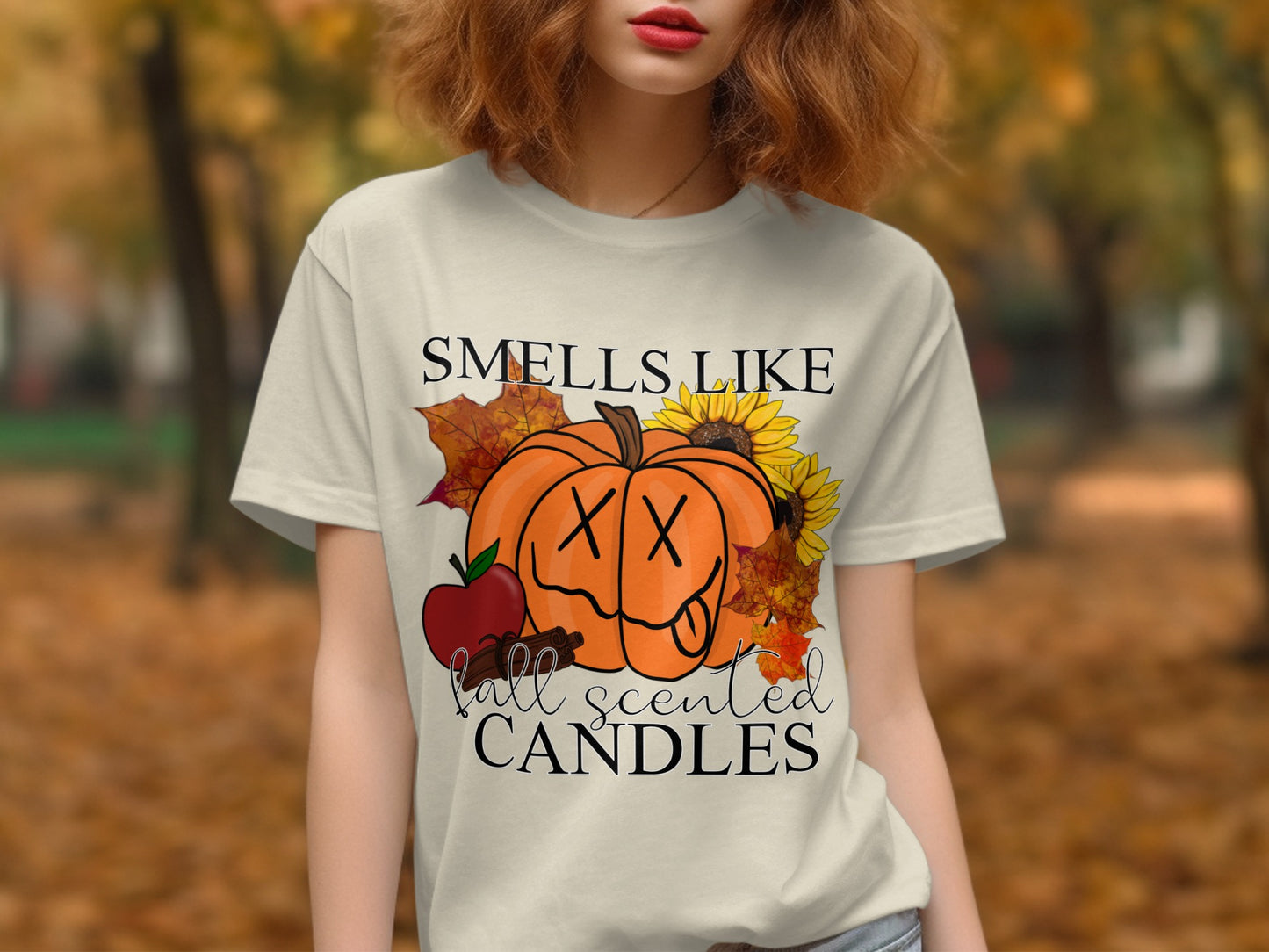 Smells Like Fall Scented Candles Halloween Shirt