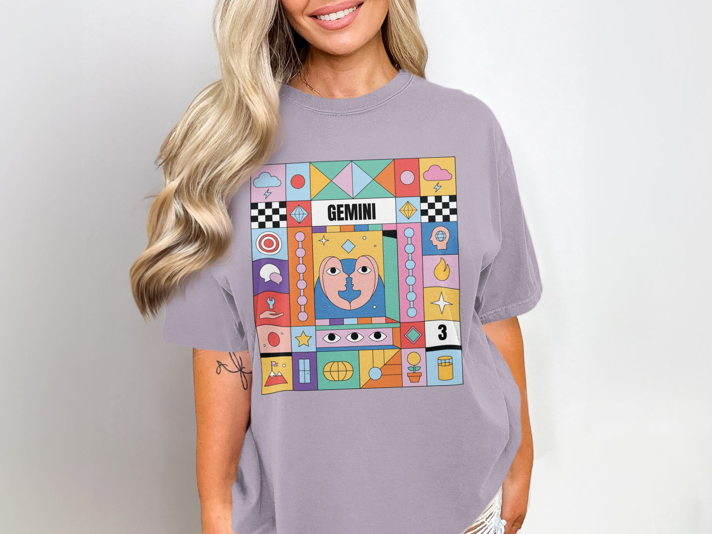 Gemini Horoscope Graphic Tee Casual Fashion Top