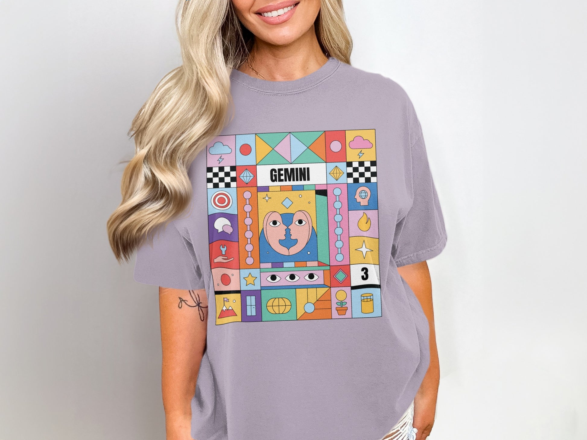 Gemini Horoscope Graphic Tee Casual Fashion Top