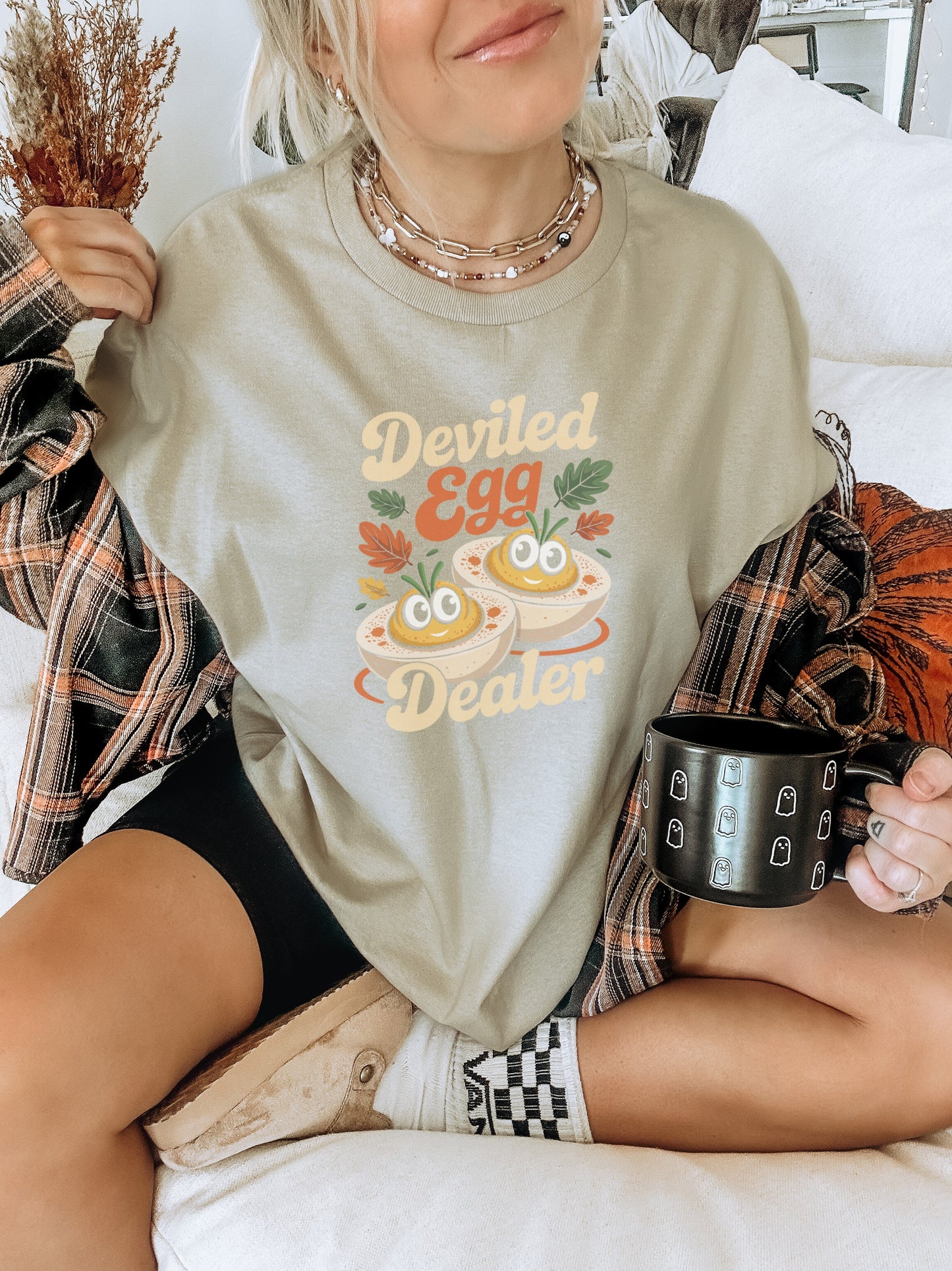 Deviled Egg Dealer Graphic Tee for Enthusiastic Fall Fun