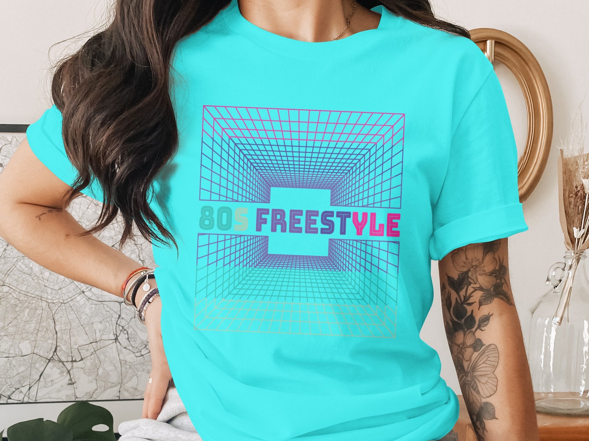80s Freestyle Retro Design Graphic Tee