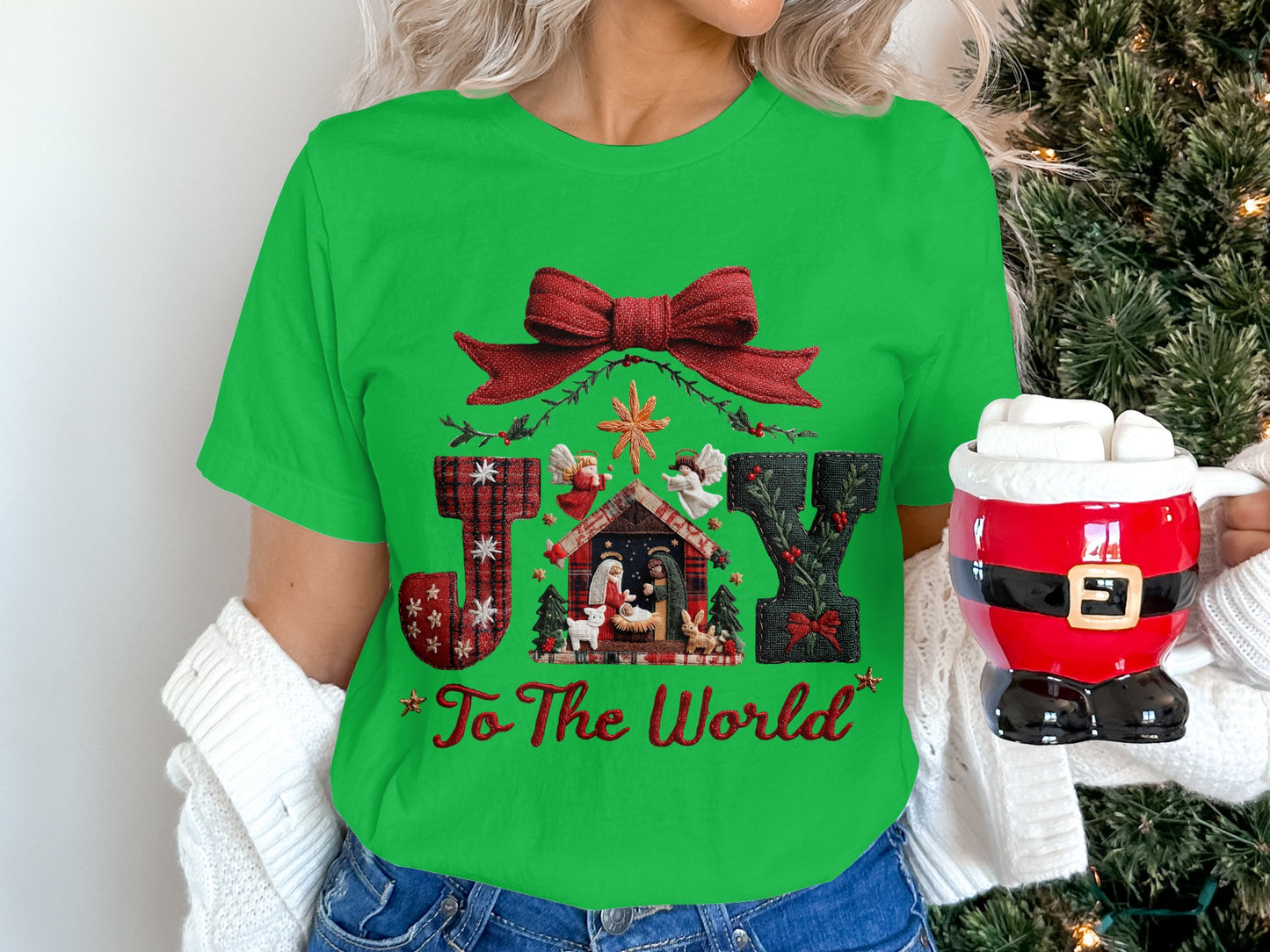 Joy To The World Christmas Graphic T-shirt