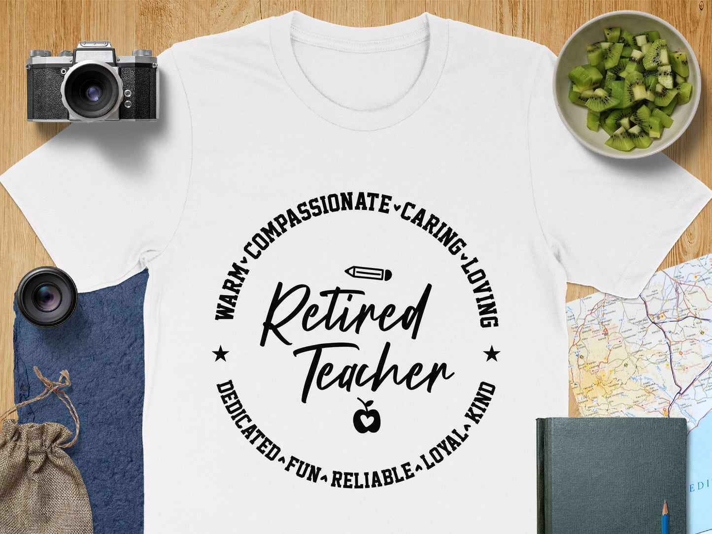 Retired Teacher Warm Dedicated Caring Fun T-Shirt