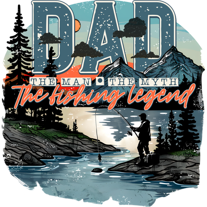 Dad The Man The Myth The Fishing Legend Graphic Tee
