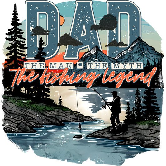 Dad The Man The Myth The Fishing Legend Graphic Tee