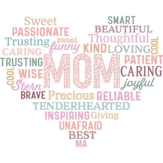 Heartfelt Collage of Mom Qualities Artwork