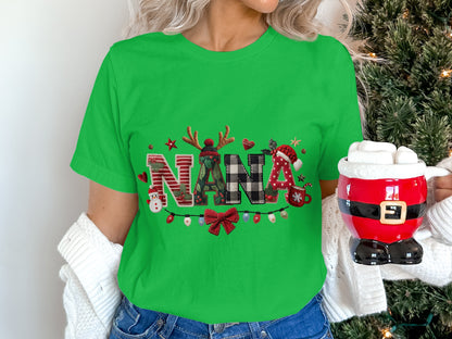 Festive Christmas Nana Graphic T-Shirt product