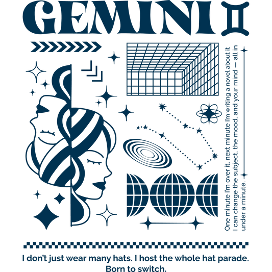 Gemini Zodiac Inspired Graphic Design