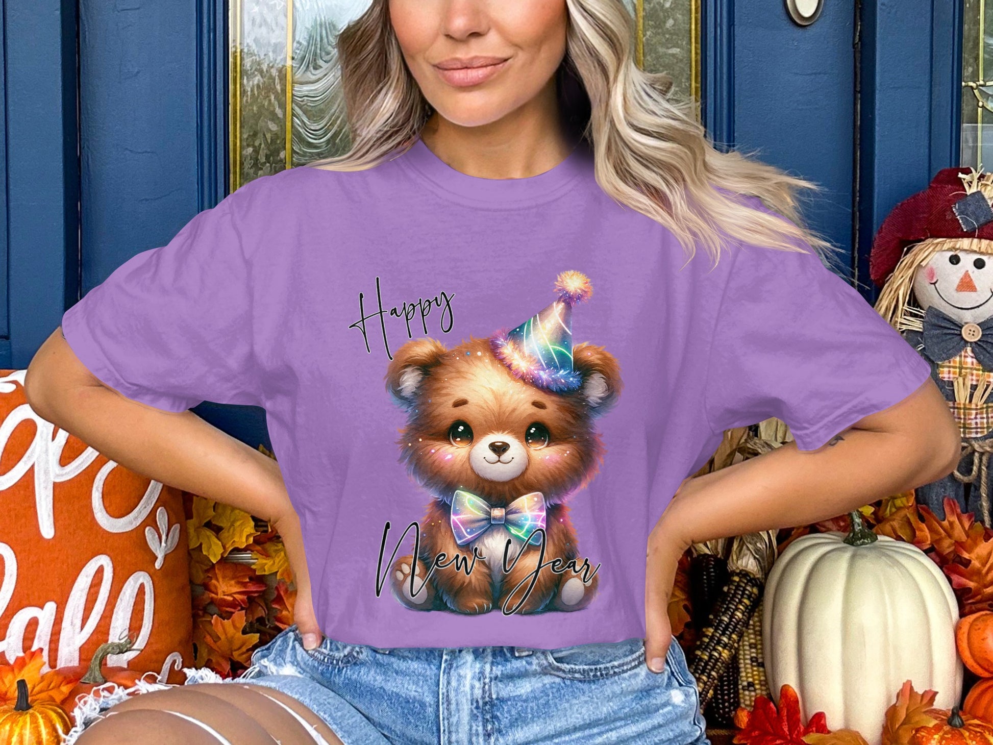 Cute Bear Happy New Year Graphic Tee product