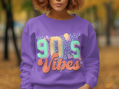 90's Vibes Graphic Pullover Sweatshirt Retro Style