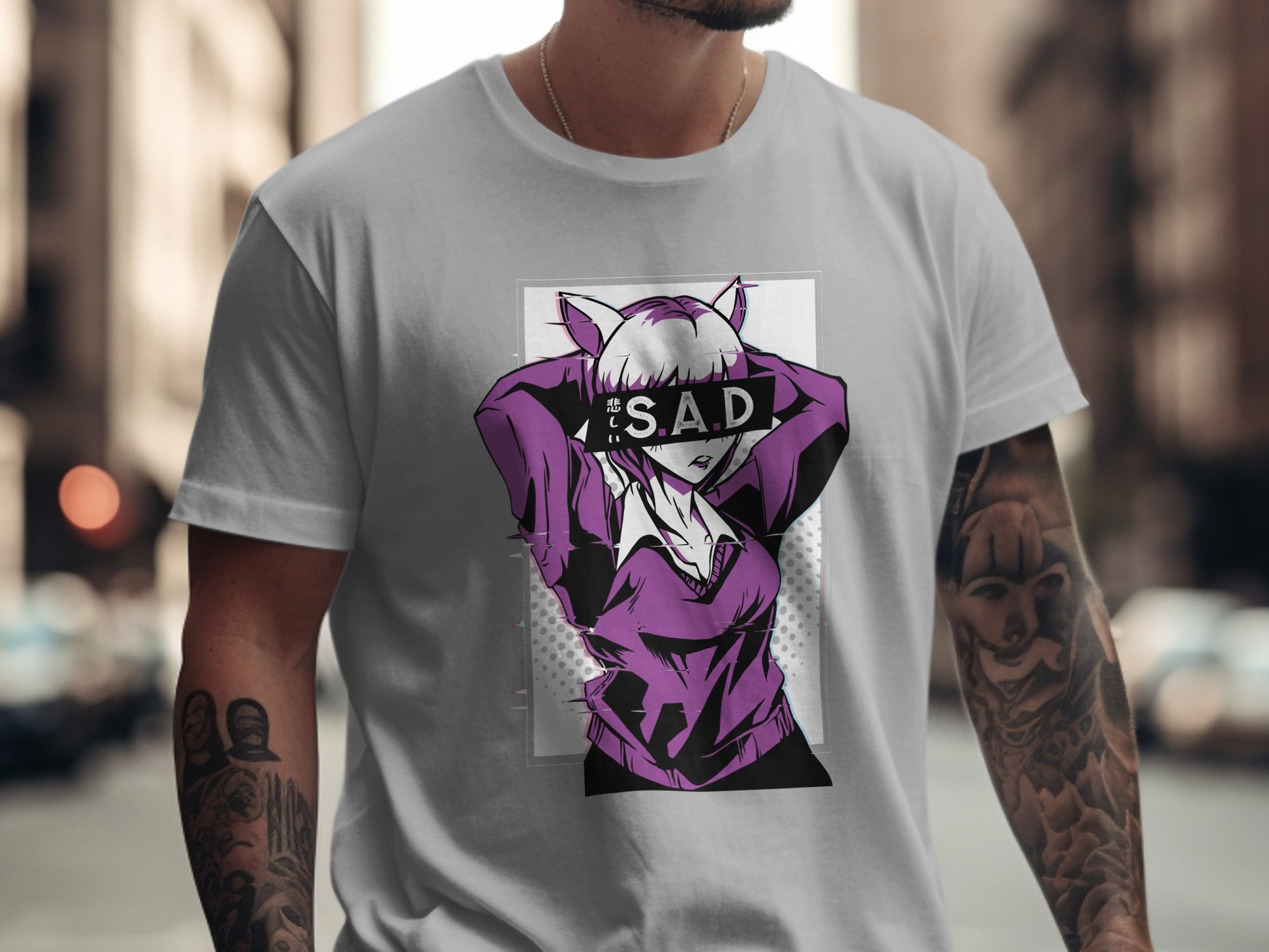 Cool Anime Character Graphic T-Shirt for Fashion Product