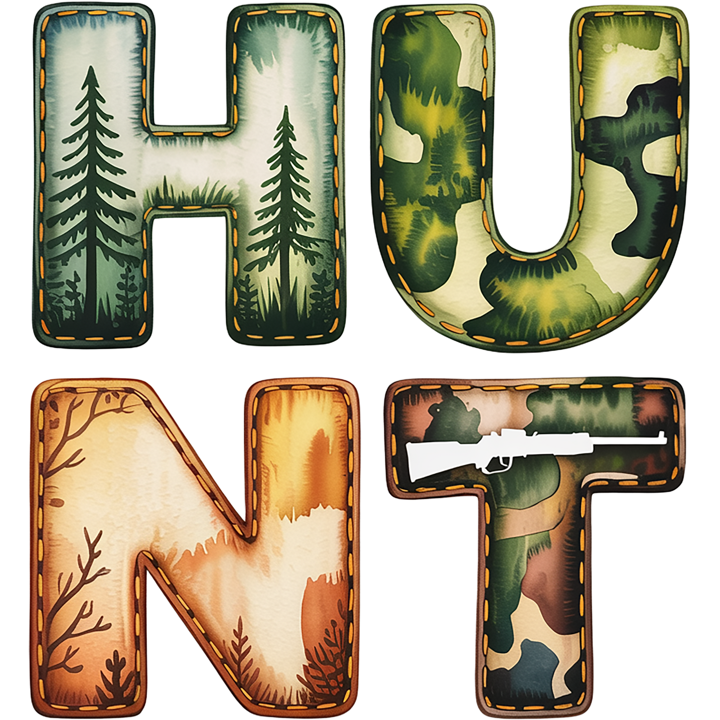 Woodland Camouflage Hunting Decor For Nature Lovers